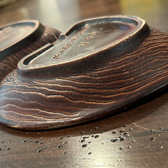 Vintage Unique Retro California Santa Anita Ware Pottery Leaf Divided Dish Tray - Picture 10 of 11